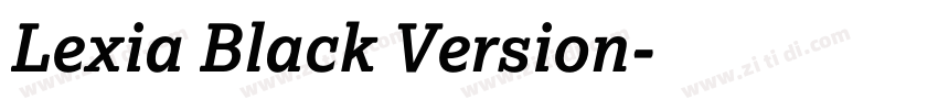 Lexia Black Version字体转换